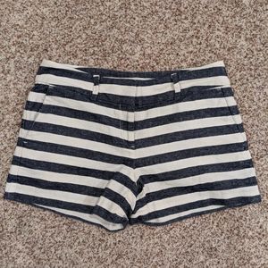 ⚓ Ann Taylor Navy Striped Woven Shorts